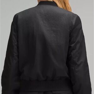 lululemon athletica Classic Black Bomber Jacket